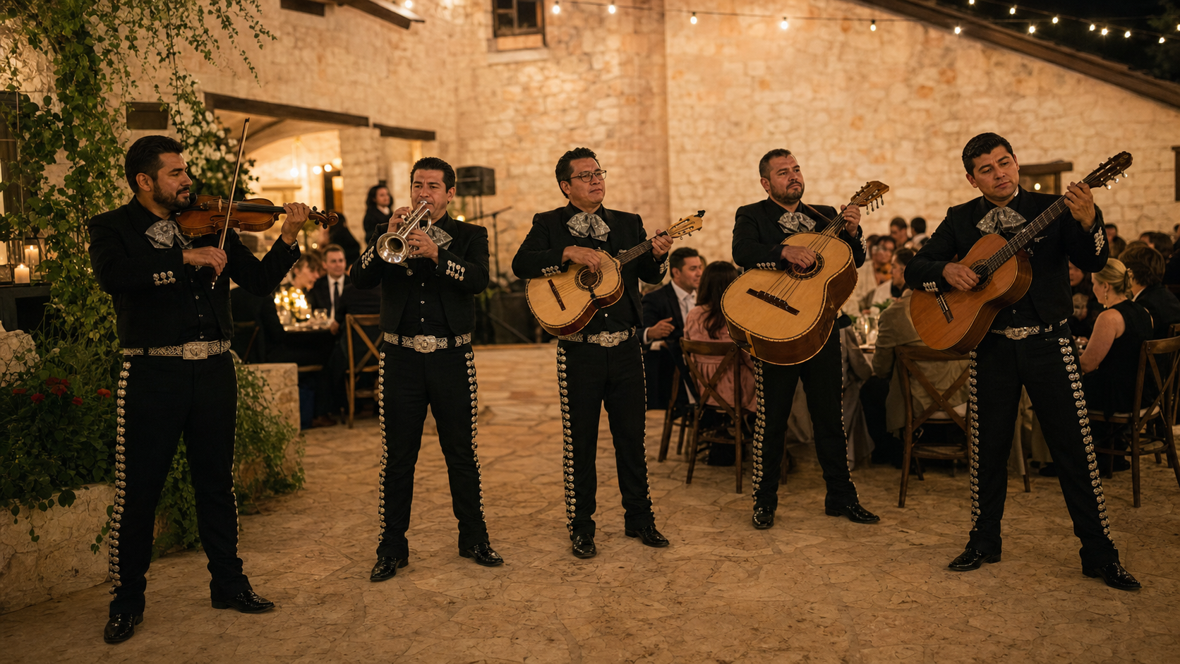 Professional mariachi band in Austin Texas performing at a wedding reception