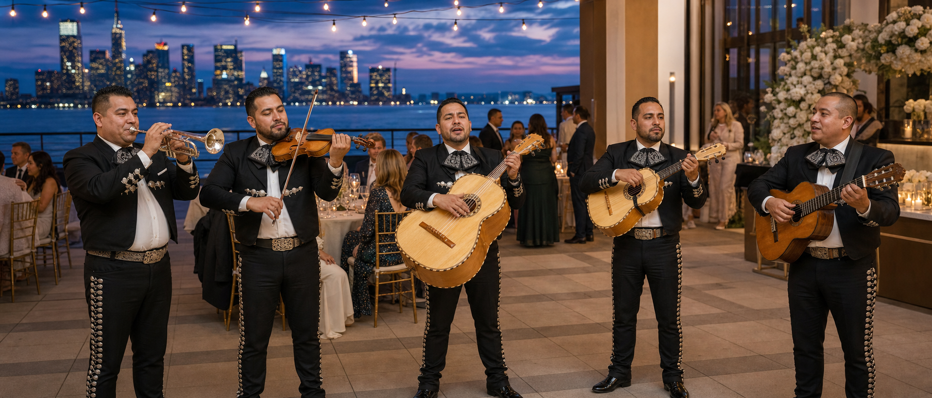 Professional mariachi band in Jersey City, New Jersey performing at a wedding reception