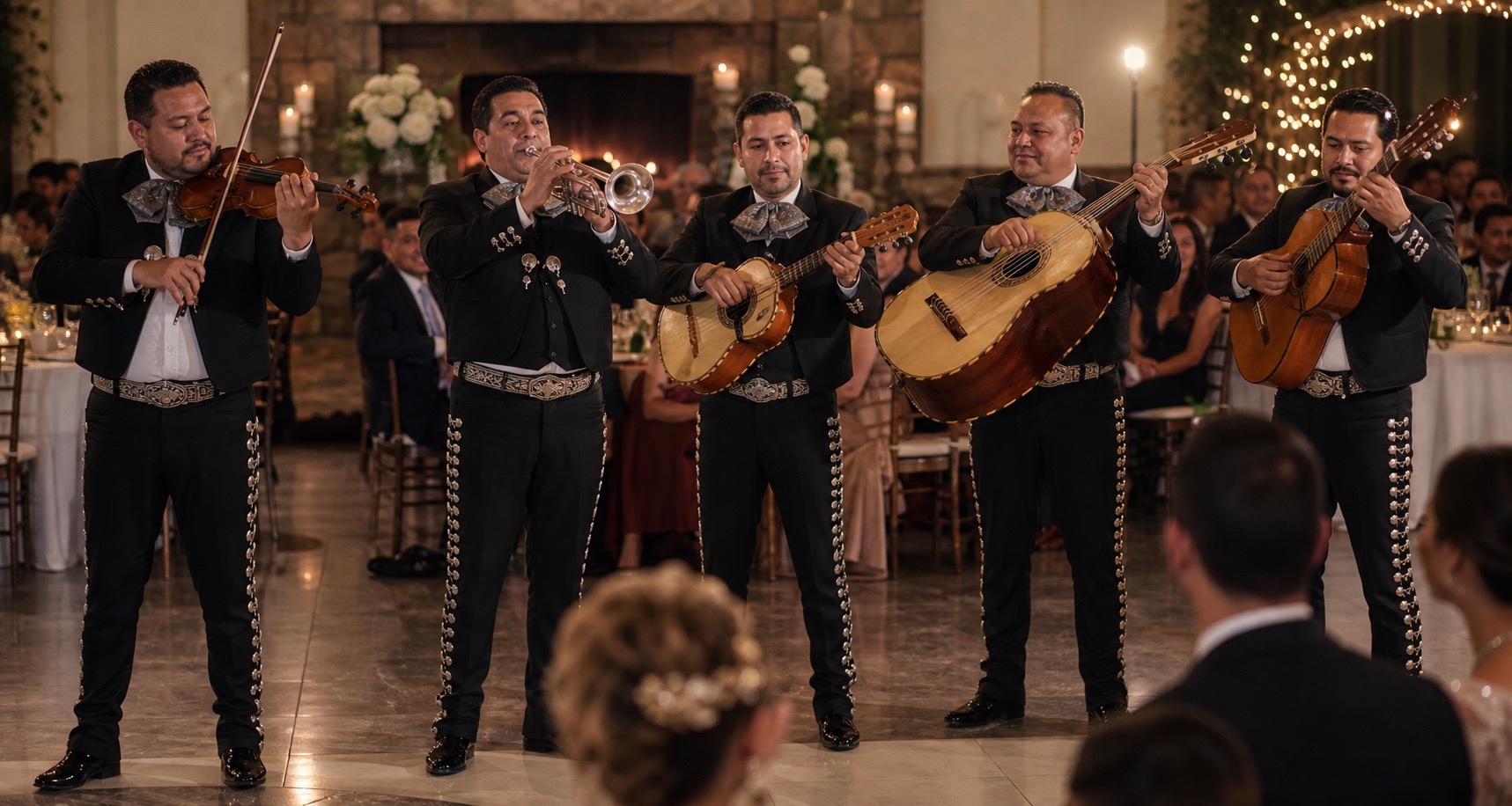 Professional mariachi band in Lincoln, Nebraska performing at a wedding reception