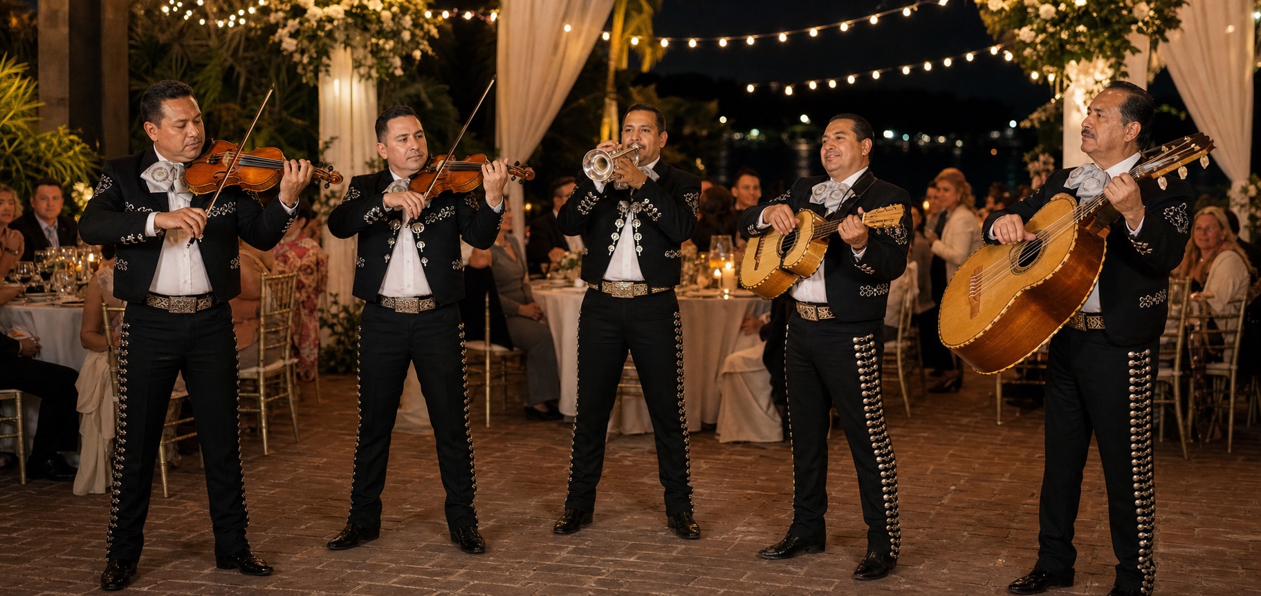 Professional mariachi band in St. Petersburg, Florida performing at a wedding reception