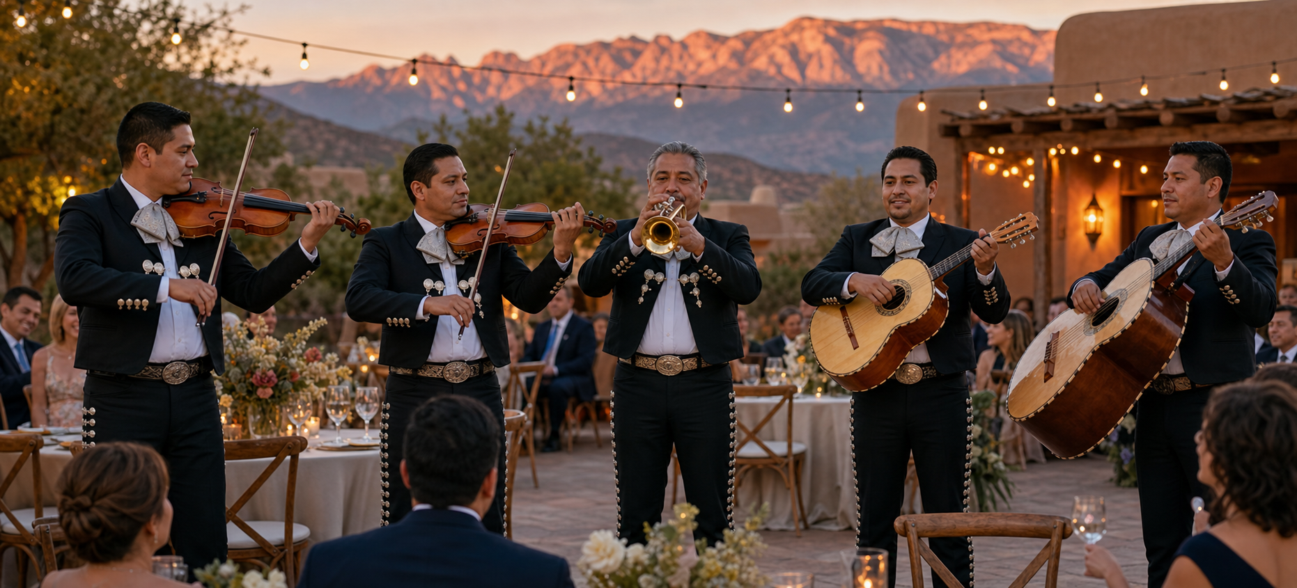 Mariachi band Albuquerque NM wedding reception live music Professional mariachi band in Albuquerque, New Mexico performing at a wedding reception
