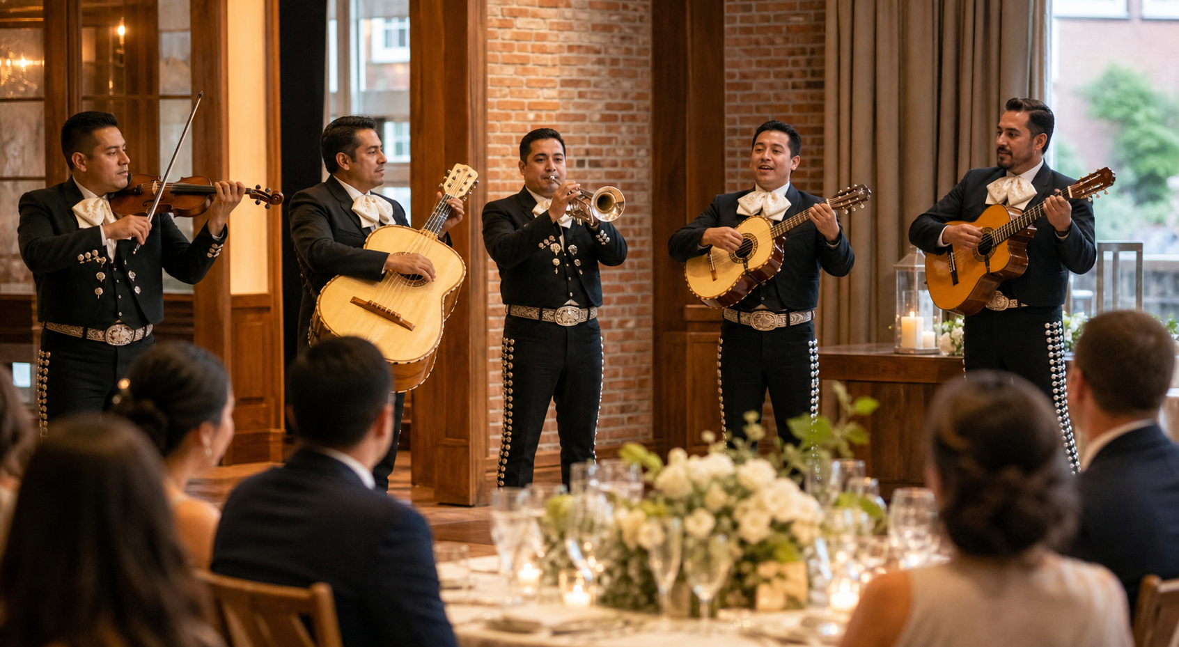 Professional mariachi band in Boston, Massachusetts performing at a wedding reception
