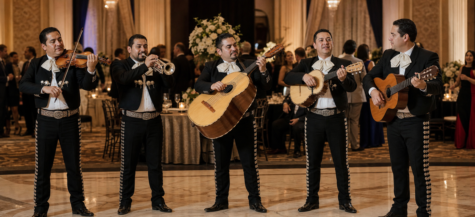 Professional mariachi band in Las Vegas, Nevada performing at a resort reception