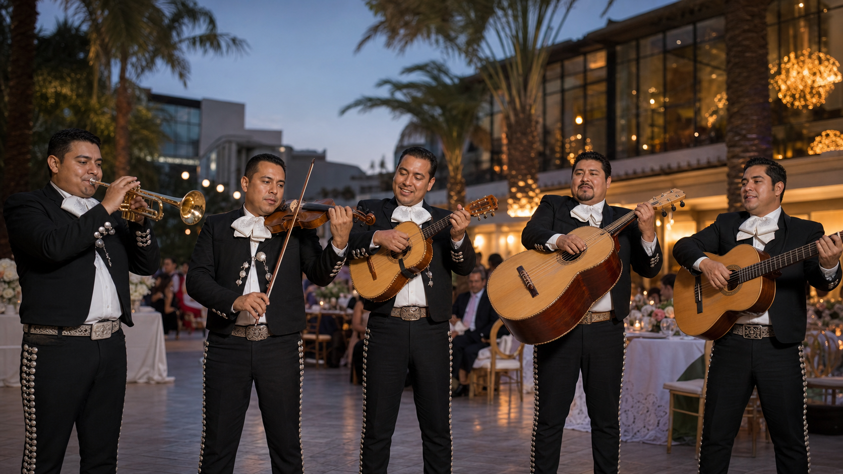 Professional mariachi band in San Jose, CA performing at a wedding reception